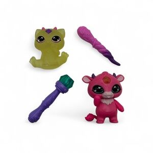 Magic Mixie Mixlings Lot of 2 Figures and 2 Wands Jally Power Illusion Priya